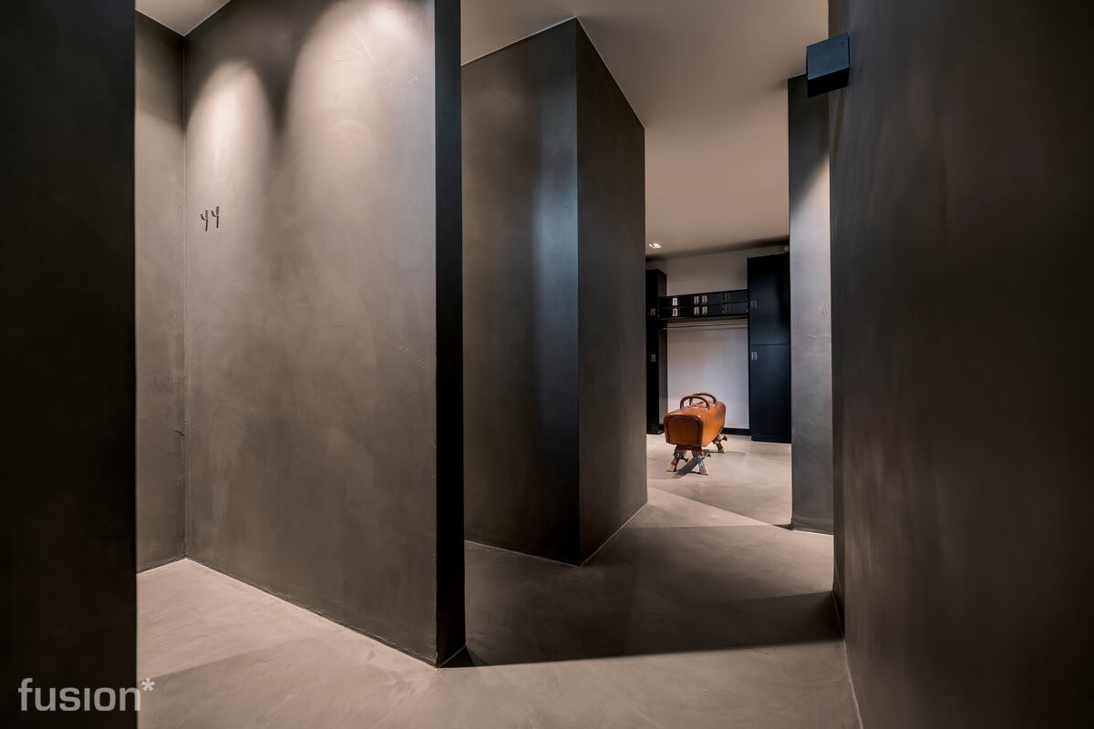 Fusion betonlook vloer Basebeton wand wand betoncire slaapkamer badkamer